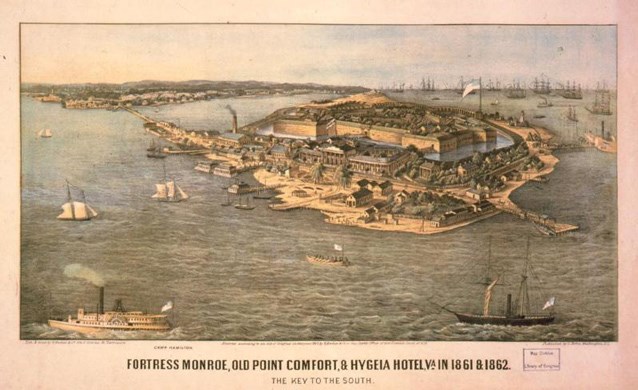 Fortress Monroe, Old Point Comfort & Hygeia Hotel, Virginia in 1861 and 1862. Fortress Monroe, Old Point Comfort & Hygeia Hotel, Virginia in 1861 and 1862.
