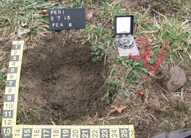 Looters pit at Pea Ridge National Battlefield Looters pit at Pea Ridge National Battlefield